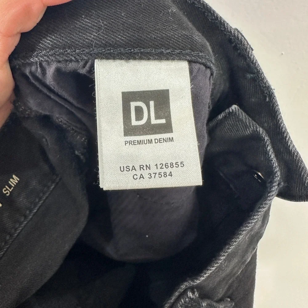 DL1961 Boys Brady Slim Jeans 16 Black Activex Stretch Minimalist Essential‎